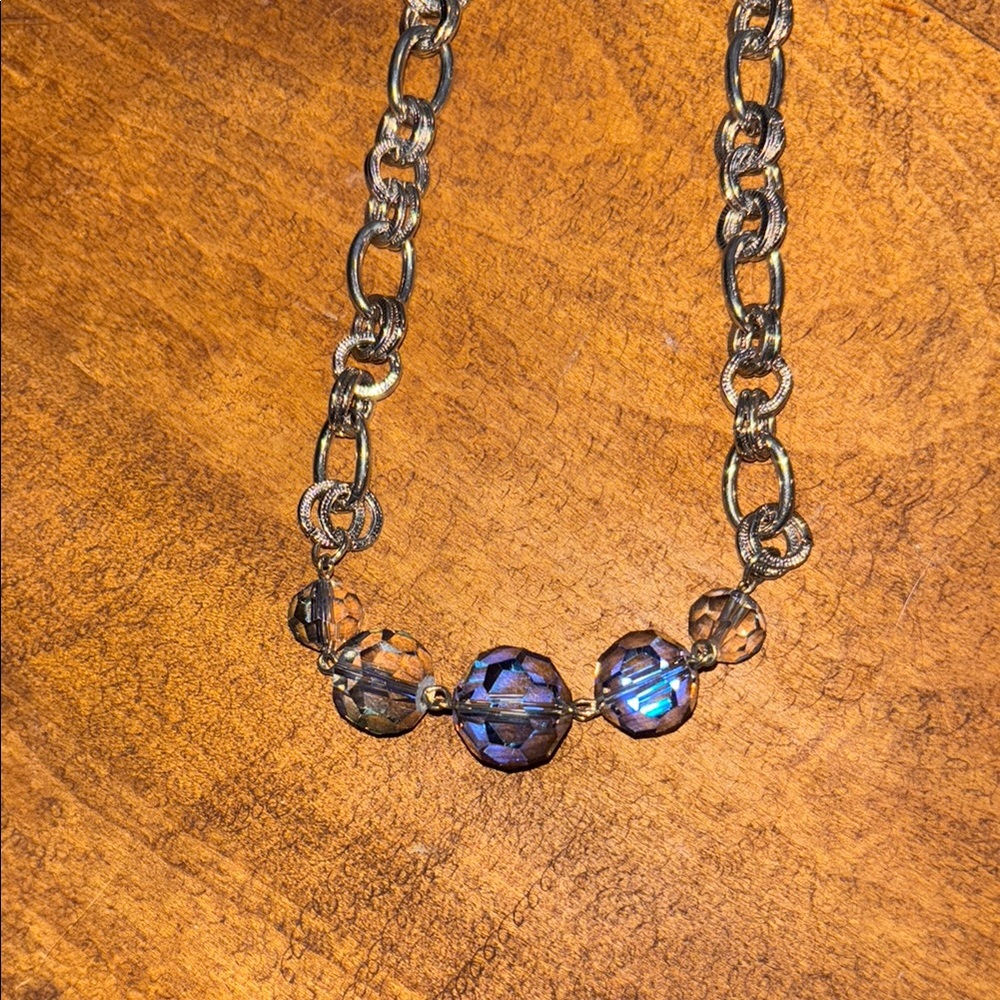 Silver and Blue Necklace